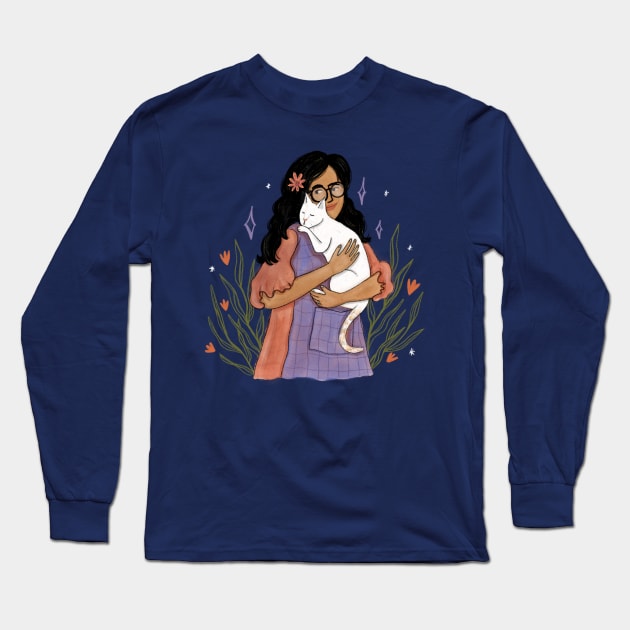 Cat Lady 2 Long Sleeve T-Shirt by Sunny Skies Starry Eyes